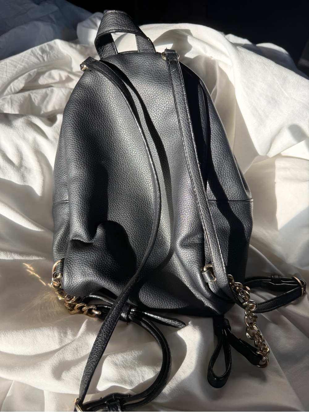 Victoria’s Secret Black Quilted Mini Backpack Purse - Picture 2 of 5